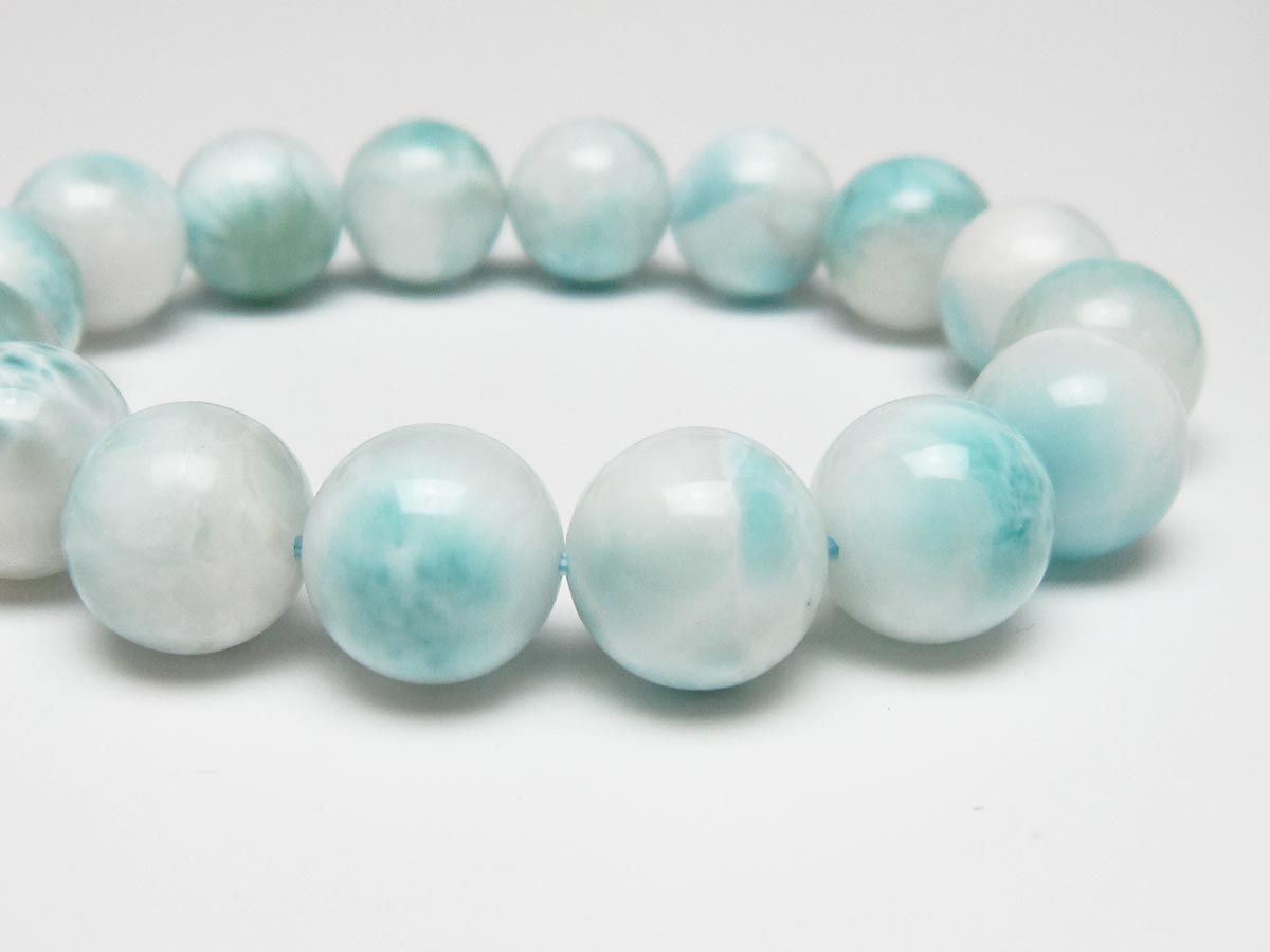 ラリマー ブレスレット 14mm 一点物 111-56429