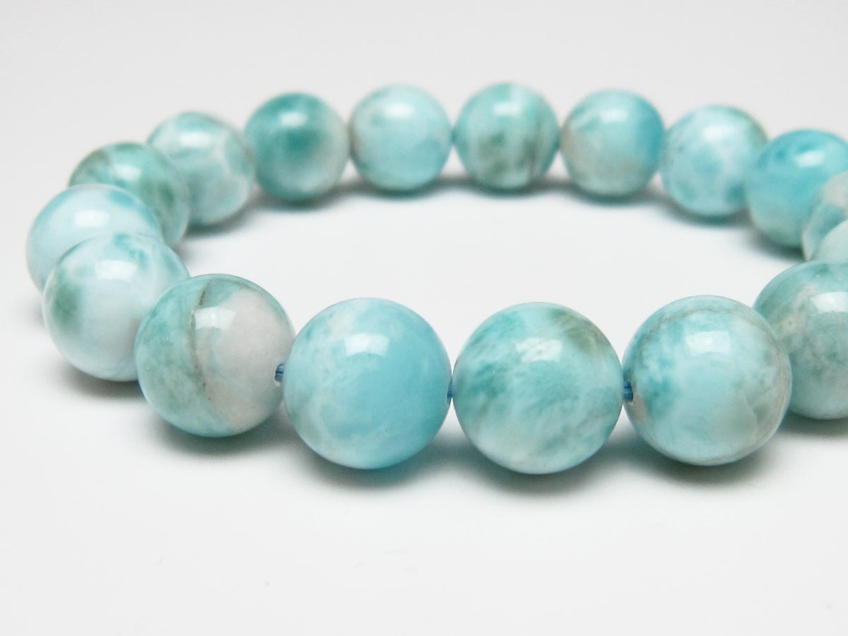 ラリマー ブレスレット 13mm 一点物 111-56454