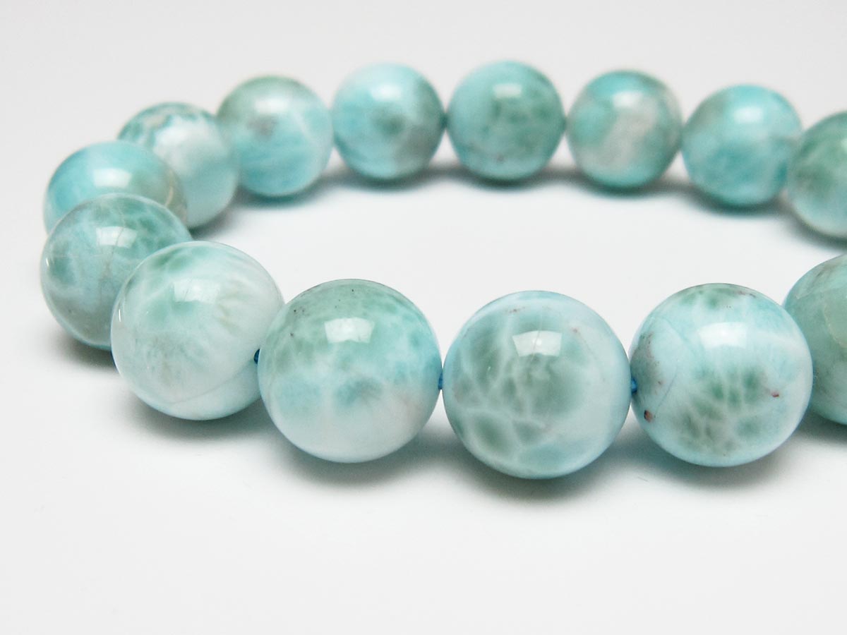 ラリマー ブレスレット 14mm 一点物 111-56459