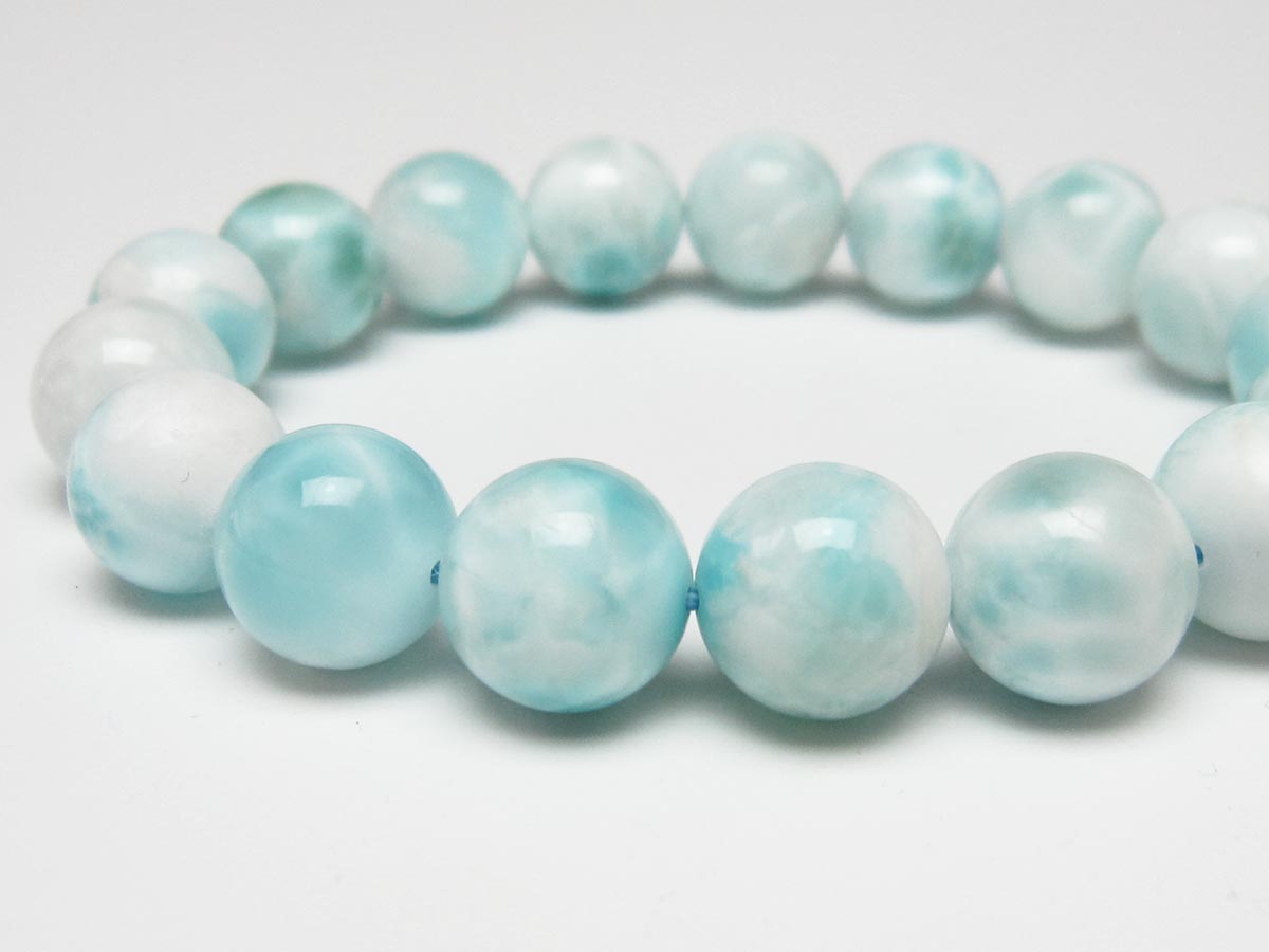 ラリマー ブレスレット 13mm 一点物 111-56487