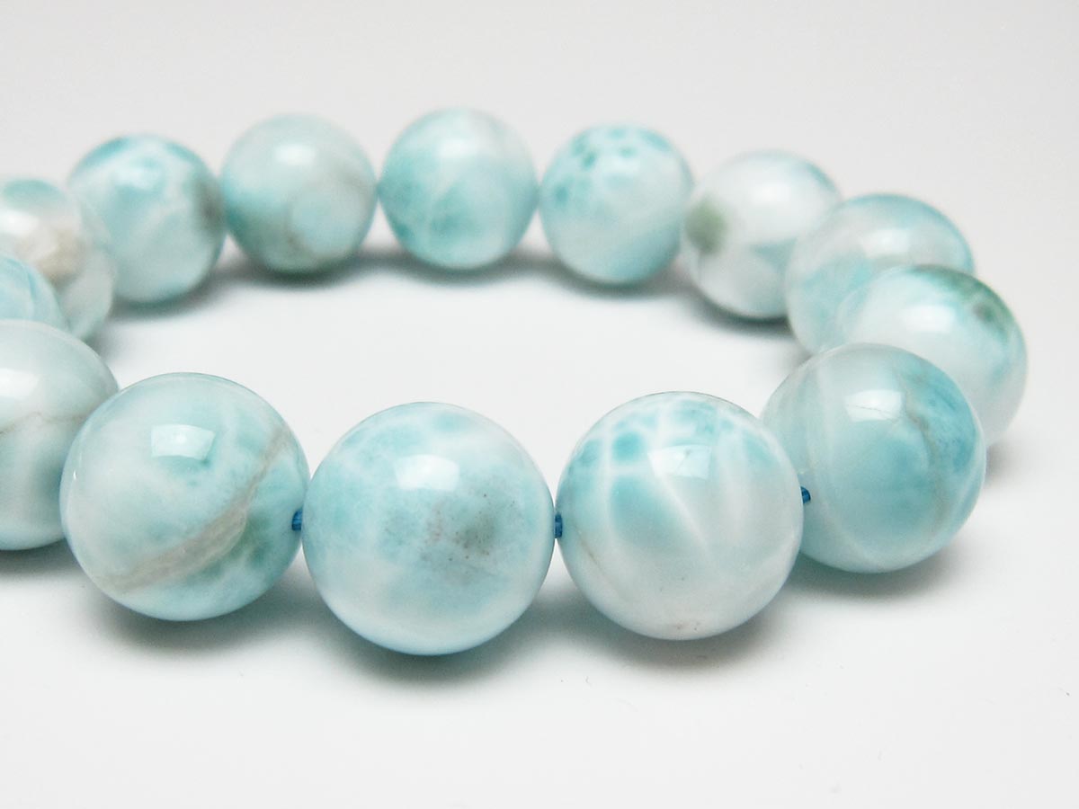 ラリマー ブレスレット 15mm 一点物 111-56491