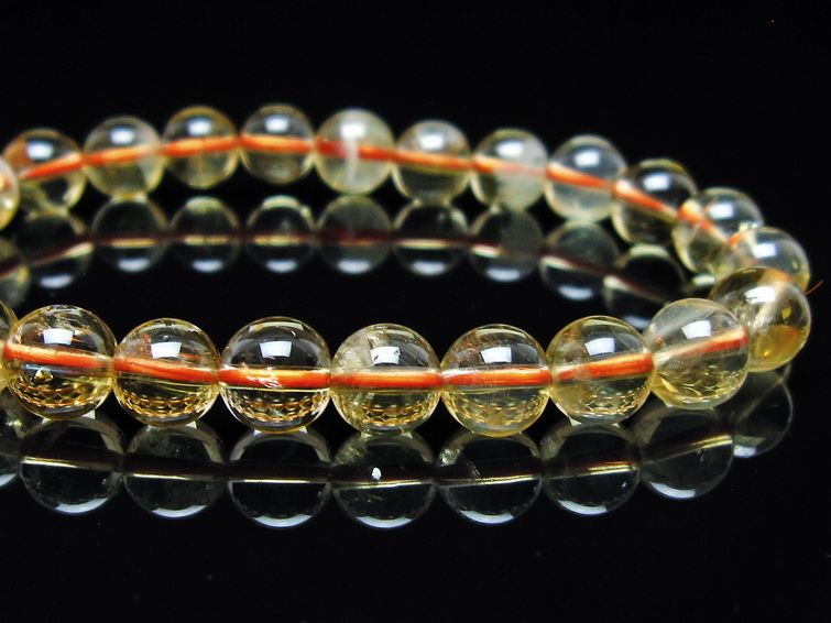 シトリンクォーツ ブレスレット 虹入り 8mm メール便可 一点物 111-56618