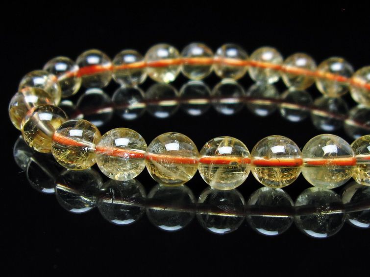 シトリンクォーツ ブレスレット 虹入り 8mm メール便可 一点物 111-56628