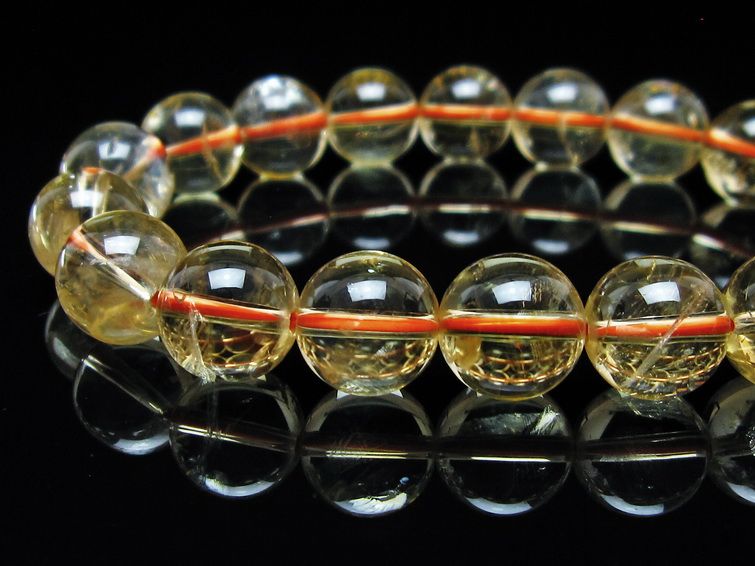 シトリンクォーツ ブレスレット 虹入り 11mm メール便可 一点物 111-56716