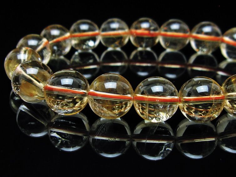 シトリンクォーツ ブレスレット 虹入り 11mm メール便可 一点物 111-56933