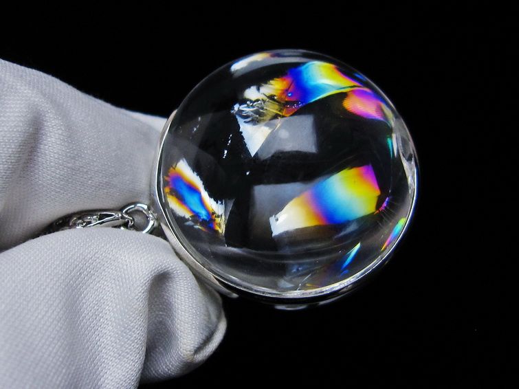 アイリスクォーツ 水晶 ペンダント 虹入り 一点物 112-12375