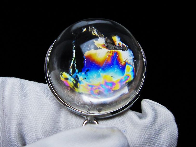 アイリスクォーツ 水晶 ペンダント 虹入り 一点物 112-12384
