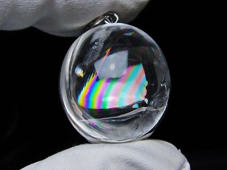 アイリスクォーツ 水晶 ペンダント 虹入り 一点物 112-12385