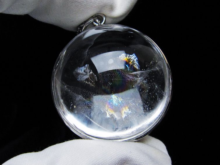 アイリスクォーツ 水晶 ペンダント 虹入り 一点物 112-12407