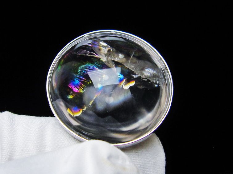 アイリスクォーツ 水晶 ペンダント 虹入り 一点物 112-12411