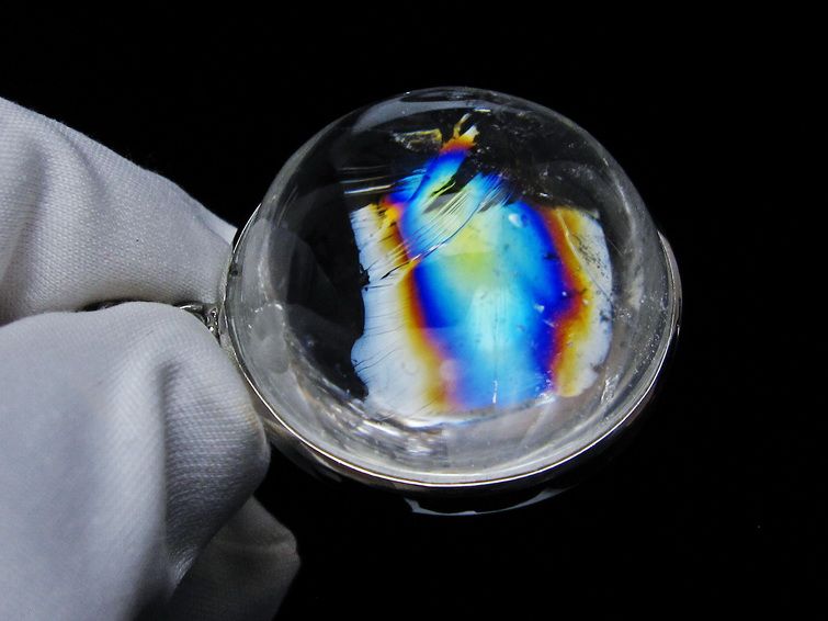 アイリスクォーツ 水晶 ペンダント 虹入り 一点物 112-12417