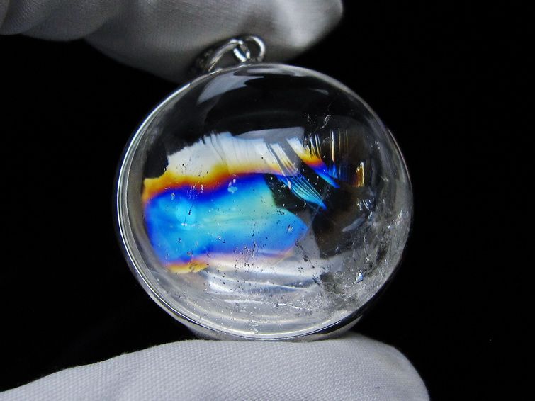 アイリスクォーツ 水晶 ペンダント 虹入り 一点物 112-12417