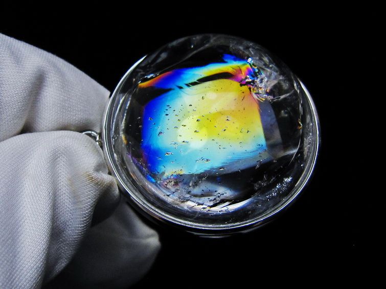 アイリスクォーツ 水晶 ペンダント 虹入り 一点物 112-12428