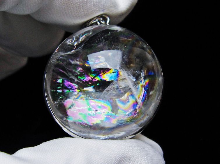 アイリスクォーツ 水晶 ペンダント 虹入り 一点物 112-12430