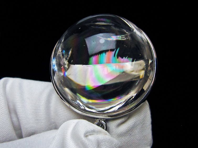 アイリスクォーツ 水晶 ペンダント 虹入り 一点物 112-12438