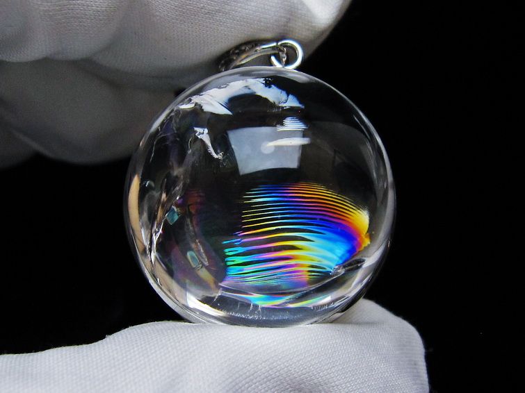 アイリスクォーツ 水晶 ペンダント 虹入り 一点物 112-12439