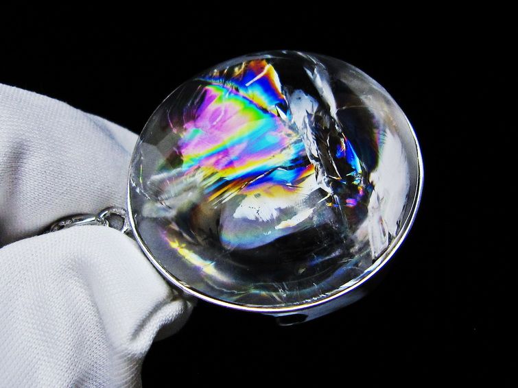 アイリスクォーツ 水晶 ペンダント 虹入り 一点物 112-12441