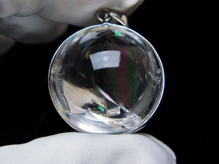 アイリスクォーツ 水晶 ペンダント 虹入り 一点物 112-12443