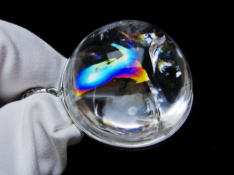 アイリスクォーツ 水晶 ペンダント 虹入り 一点物 112-12445
