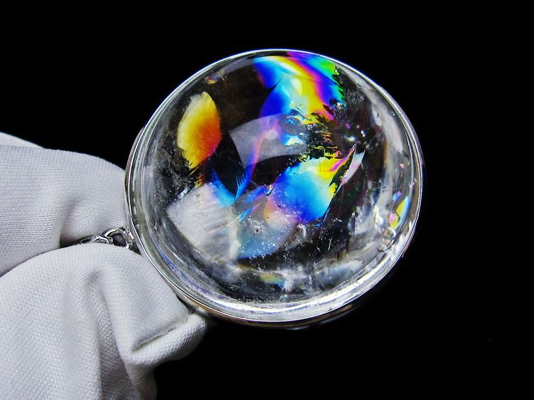 アイリスクォーツ 水晶 ペンダント 虹入り 一点物 112-12450