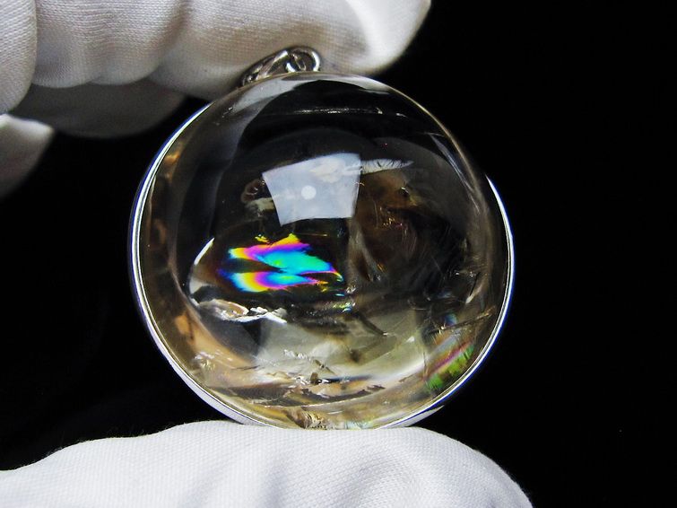 スモーキークォーツ ペンダント 煙水晶 アイリスクォーツ 虹入り 一点物 112-12469