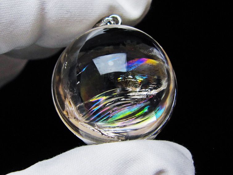 スモーキークォーツ ペンダント 煙水晶 アイリスクォーツ 虹入り 一点物 112-12470