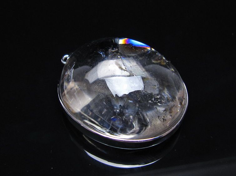 アイリスクォーツ 水晶 ペンダント 虹入り メール便可 一点物 112-14162