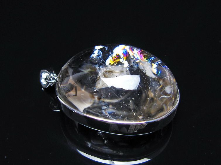 アイリスクォーツ 水晶 ペンダント 虹入り 一点物 112-14171
