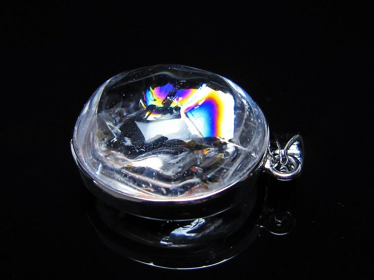アイリスクォーツ 水晶 ペンダント 虹入り 一点物 112-14189