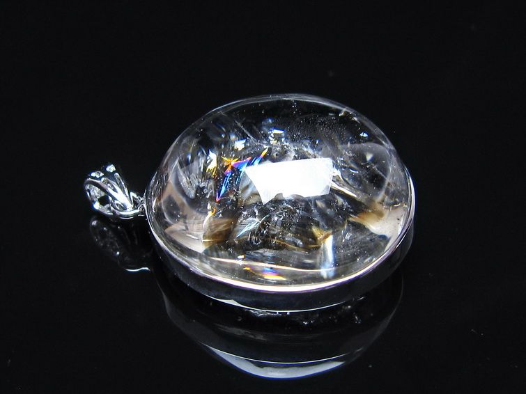 アイリスクォーツ 水晶 ペンダント 虹入り 一点物 112-14202