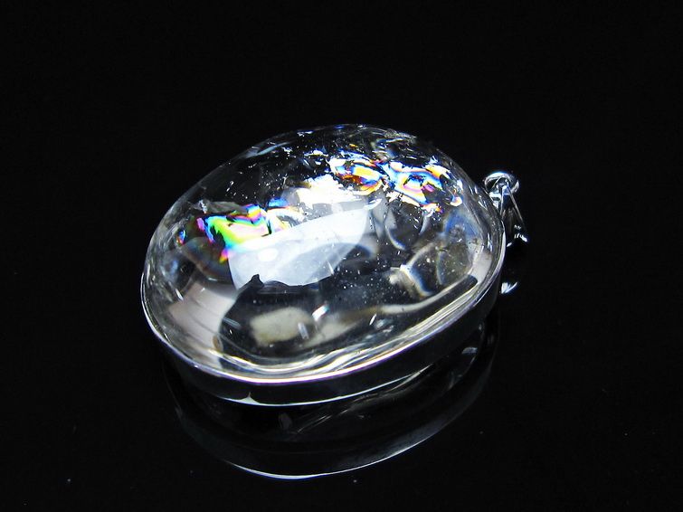 アイリスクォーツ 水晶 ペンダント 虹入り 一点物 112-14204