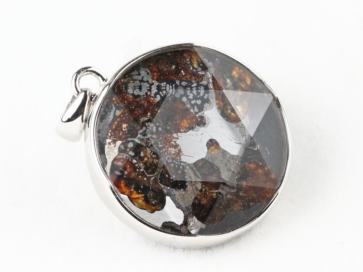 パラサイト隕石 ペンダント パワーストーン ペンダントトップ Pallasite Meteorite メンズ レディース アクセサリー 大衛星 一点物 112-8953
