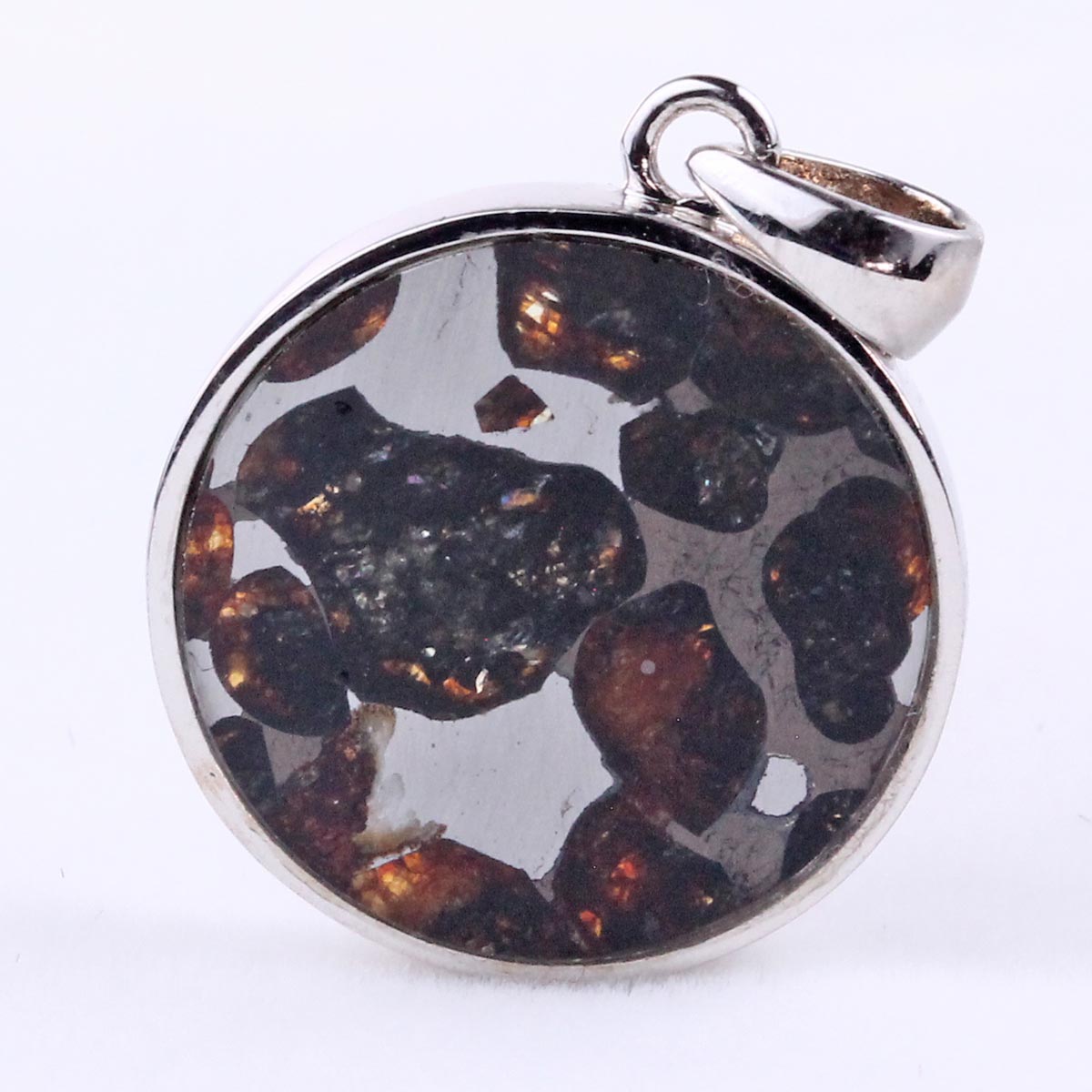 パラサイト隕石 ペンダント パワーストーン ペンダントトップ Pallasite Meteorite メンズ レディース アクセサリー 一点物 112-9230