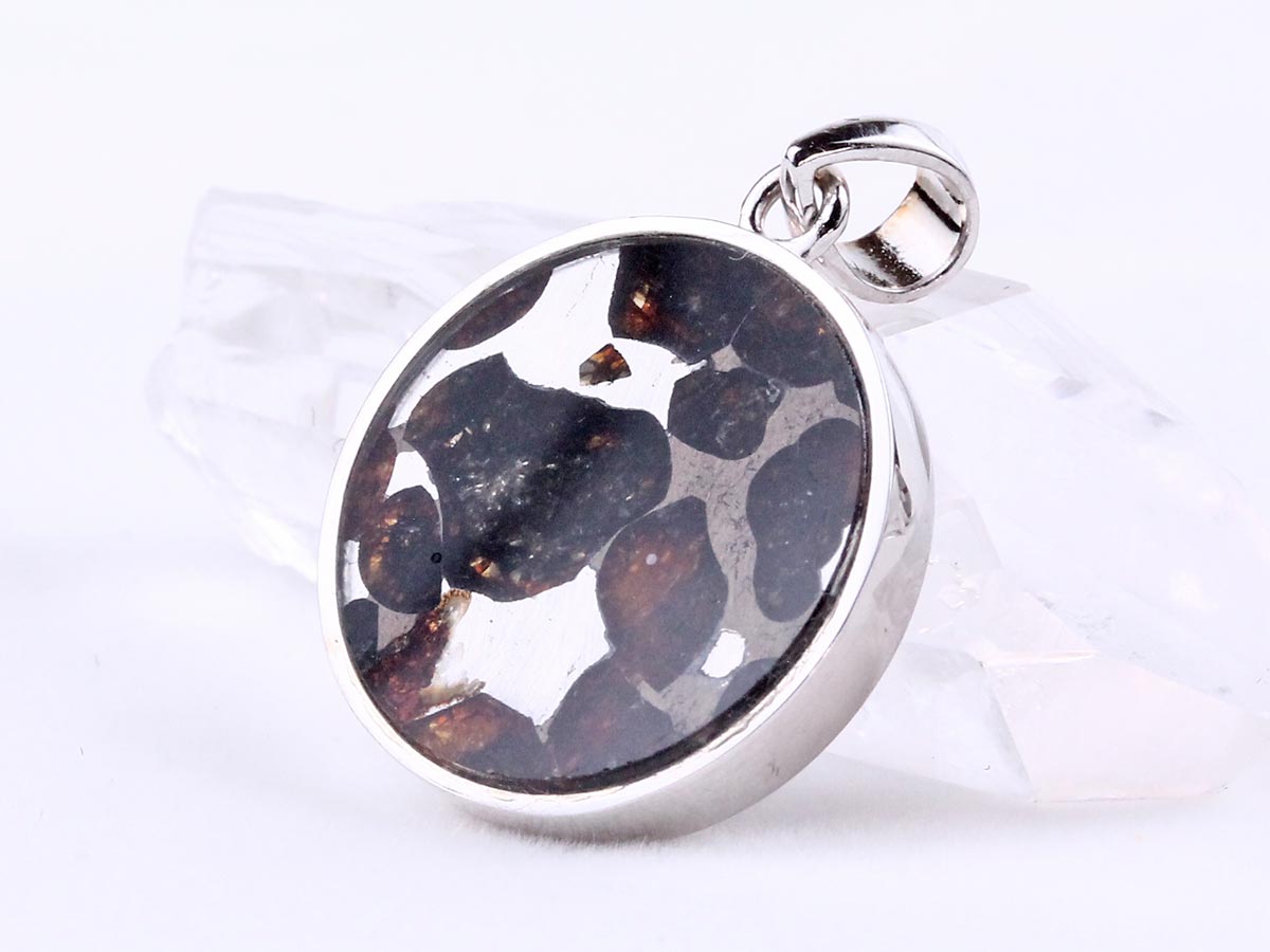 パラサイト隕石 ペンダント パワーストーン ペンダントトップ Pallasite Meteorite メンズ レディース アクセサリー 一点物 112-9230