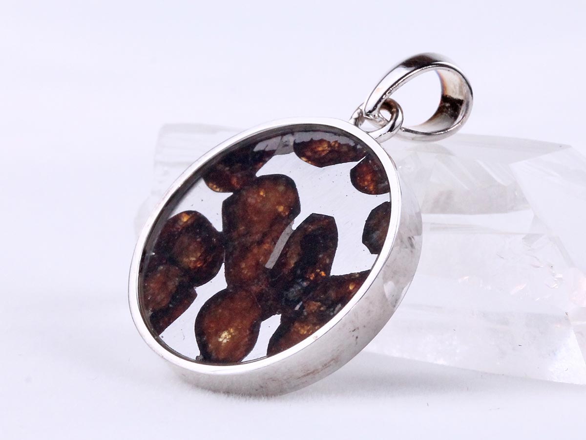 パラサイト隕石 ペンダント パワーストーン ペンダントトップ Pallasite Meteorite メンズ レディース アクセサリー 一点物 112-9231