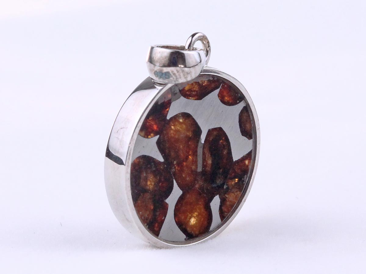 パラサイト隕石 ペンダント パワーストーン ペンダントトップ Pallasite Meteorite メンズ レディース アクセサリー 一点物 112-9231
