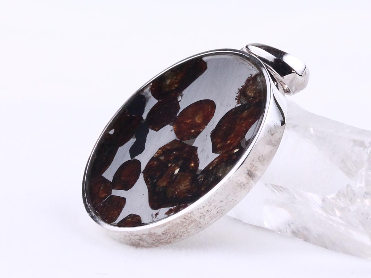 パラサイト隕石 ペンダント パワーストーン ペンダントトップ Pallasite Meteorite メンズ レディース アクセサリー 一点物 112-9257