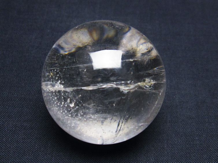 水晶 丸玉 虹入り 42mm 水晶玉 一点物 141-6064