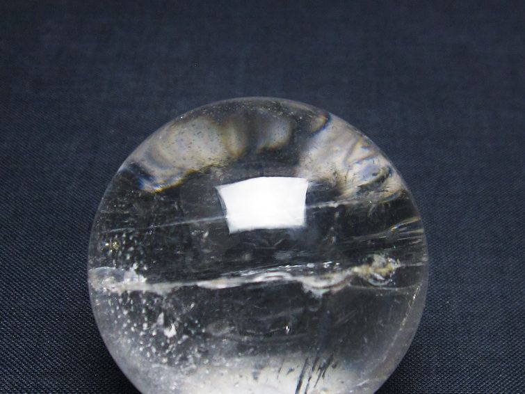 水晶 丸玉 虹入り 42mm 水晶玉 一点物 141-6064