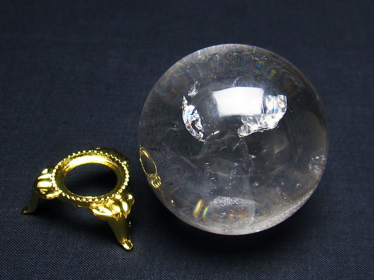 水晶 丸玉 52mm 水晶玉 一点物 141-6084
