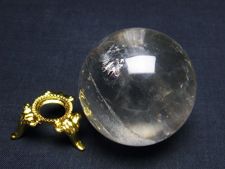 水晶 丸玉 46mm 水晶玉 一点物 141-6098