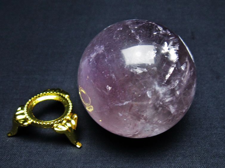 アメジスト 丸玉 52mm スフィア amethyst 置物 一点物 141-7326