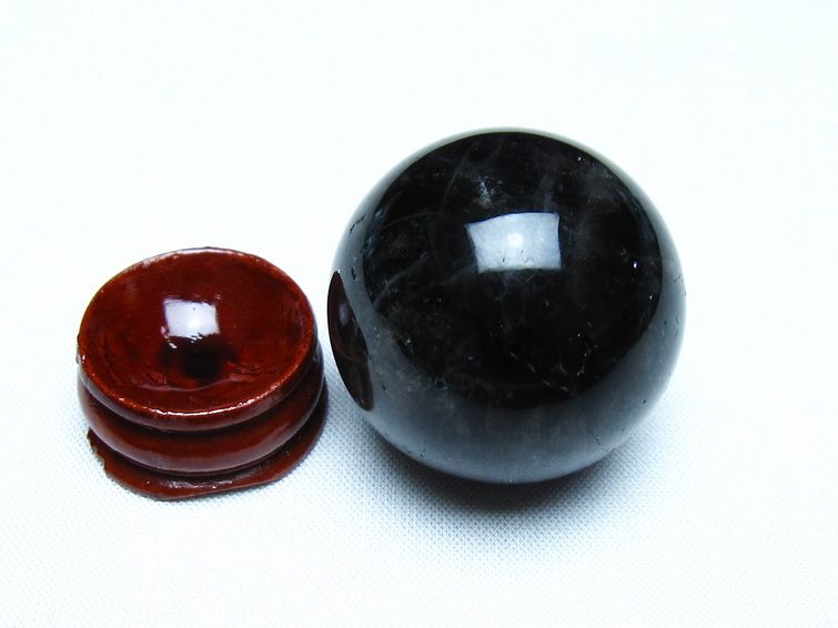 モリオン 黒水晶 丸玉 34mm スフィア 置物 原石 141-7341 【sold out】