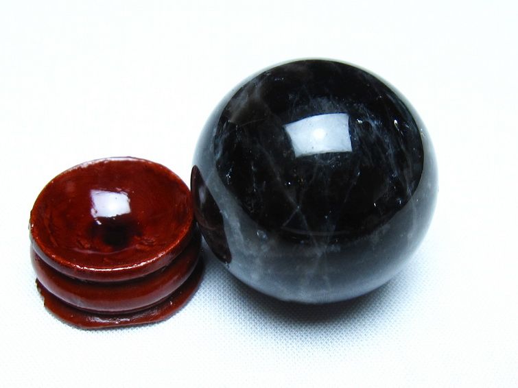 モリオン 黒水晶 丸玉 34mm スフィア 置物 原石 141-7347 【sold out】