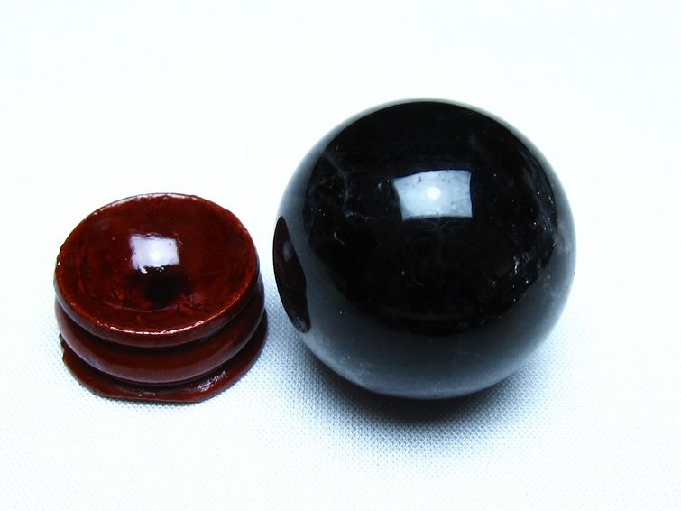 モリオン 黒水晶 丸玉 34mm スフィア 置物 原石 141-7350 【sold out】