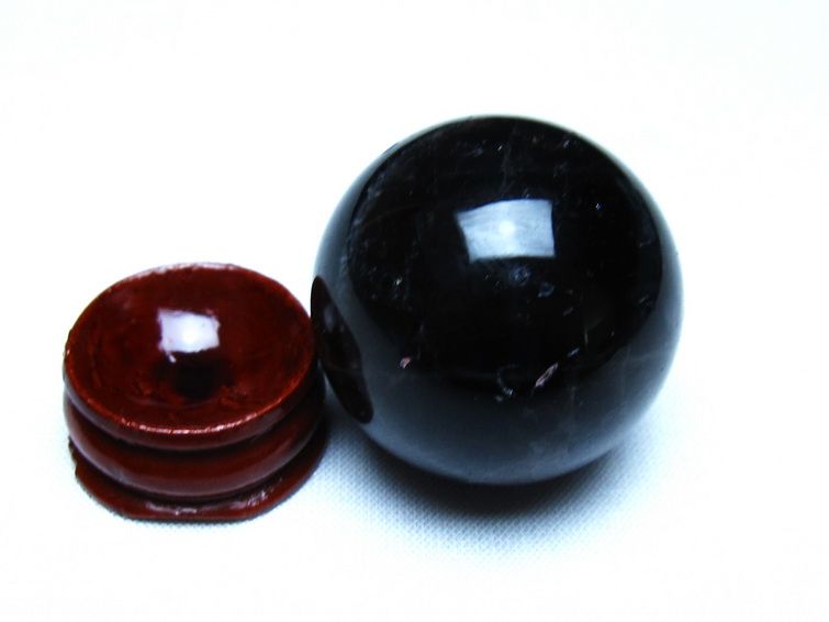 モリオン 黒水晶 丸玉 34mm スフィア 置物 原石 141-7355 【sold out】