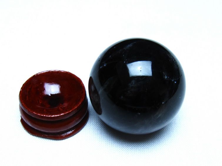 モリオン 黒水晶 丸玉 34mm スフィア 置物 原石 141-7364 【sold out】