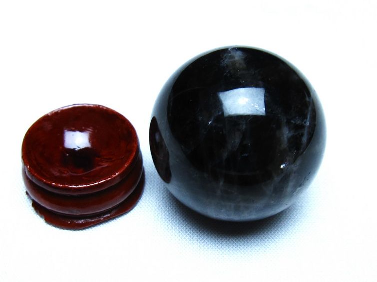 モリオン 黒水晶 丸玉 34mm スフィア 置物 原石 141-7376 【sold out】