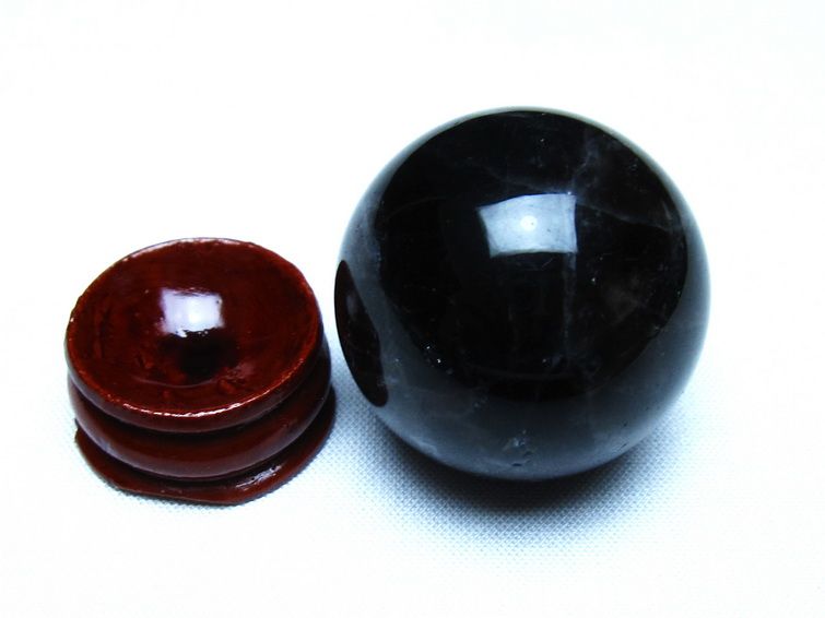 モリオン 黒水晶 丸玉 33mm スフィア 置物 原石 141-7377 【sold out】