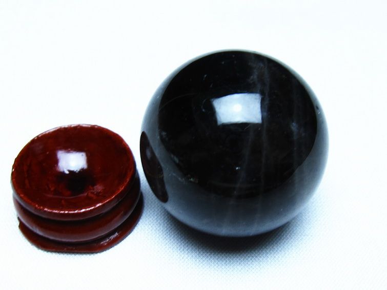 モリオン 黒水晶 丸玉 35mm スフィア 置物 原石 141-7391 【sold out】